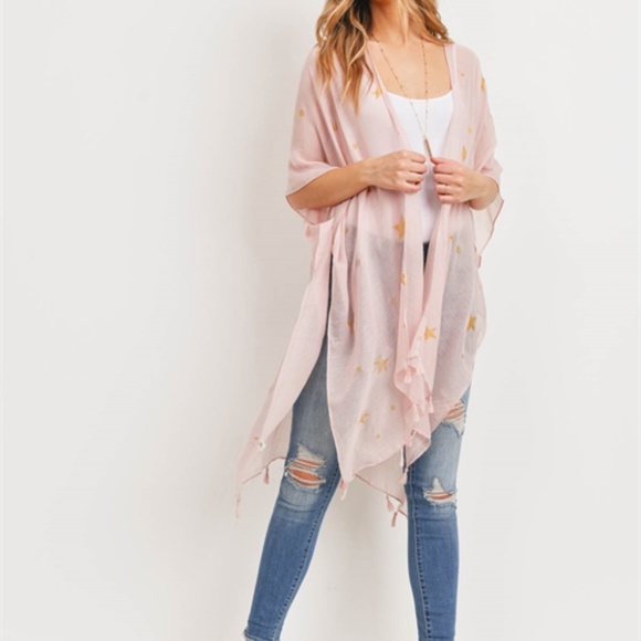 Pink & Golden star kimono - Picture 6 of 13